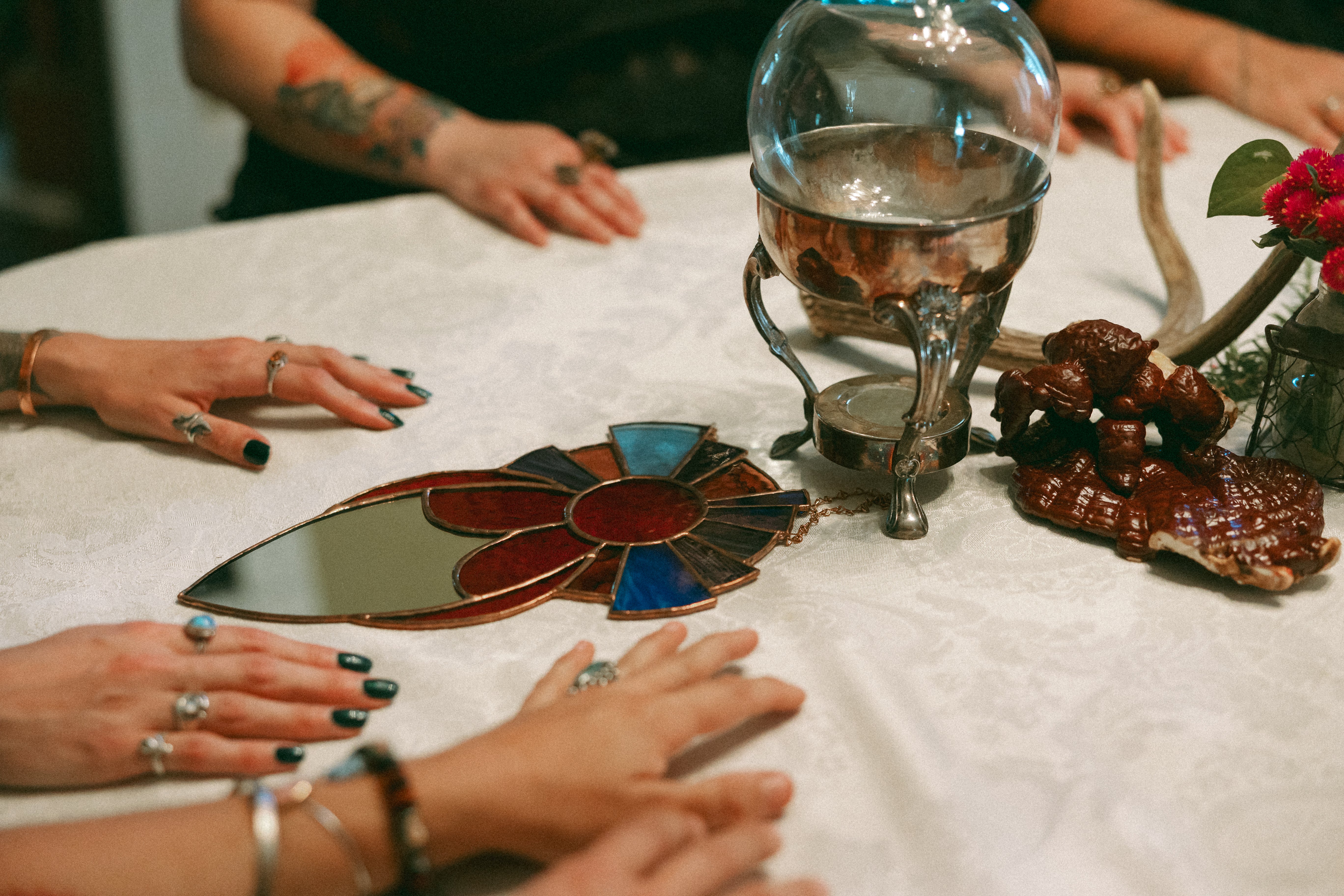 Goddess Stained Glass Mirror Sun Catcher