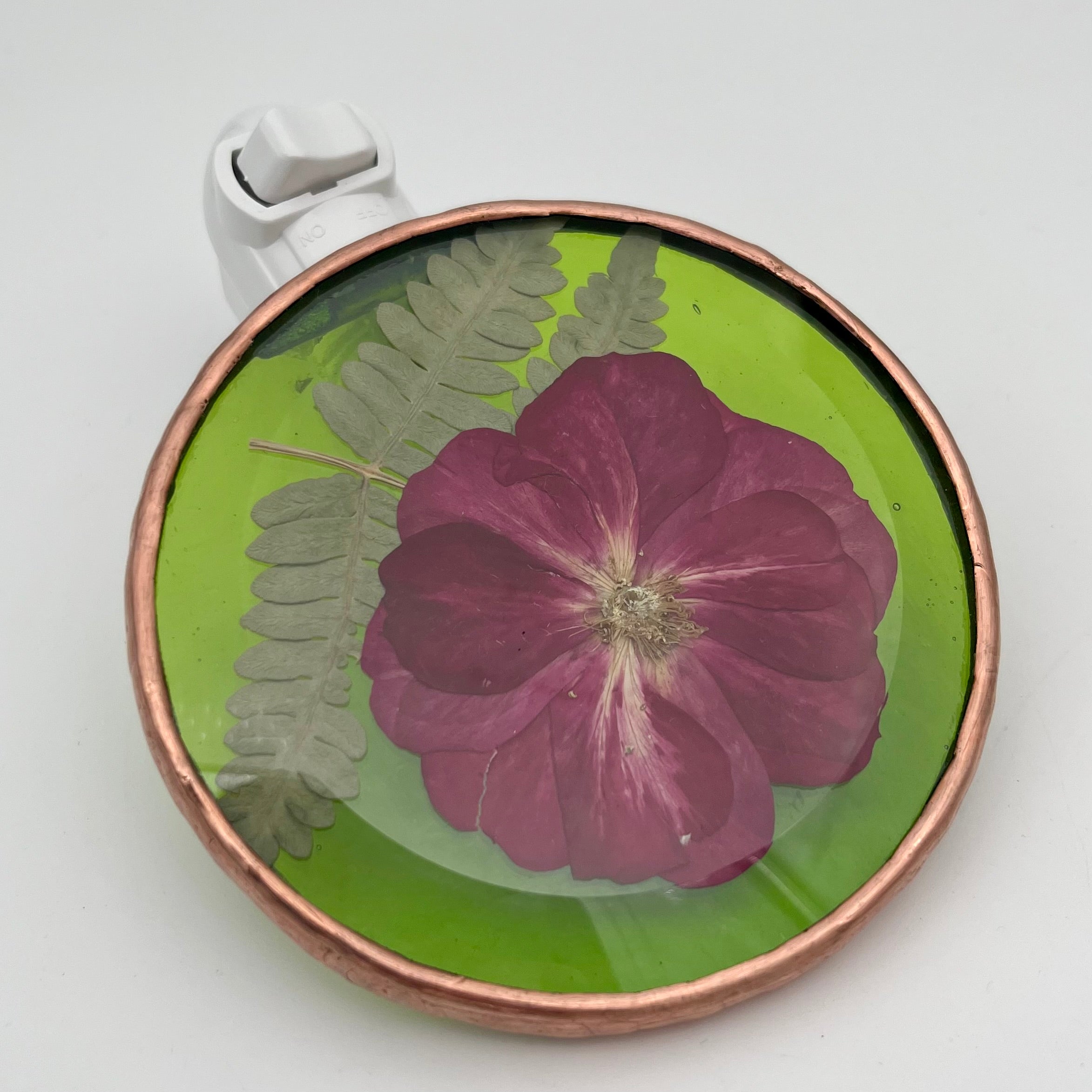 Cindy Rose Stained Glass Night Light