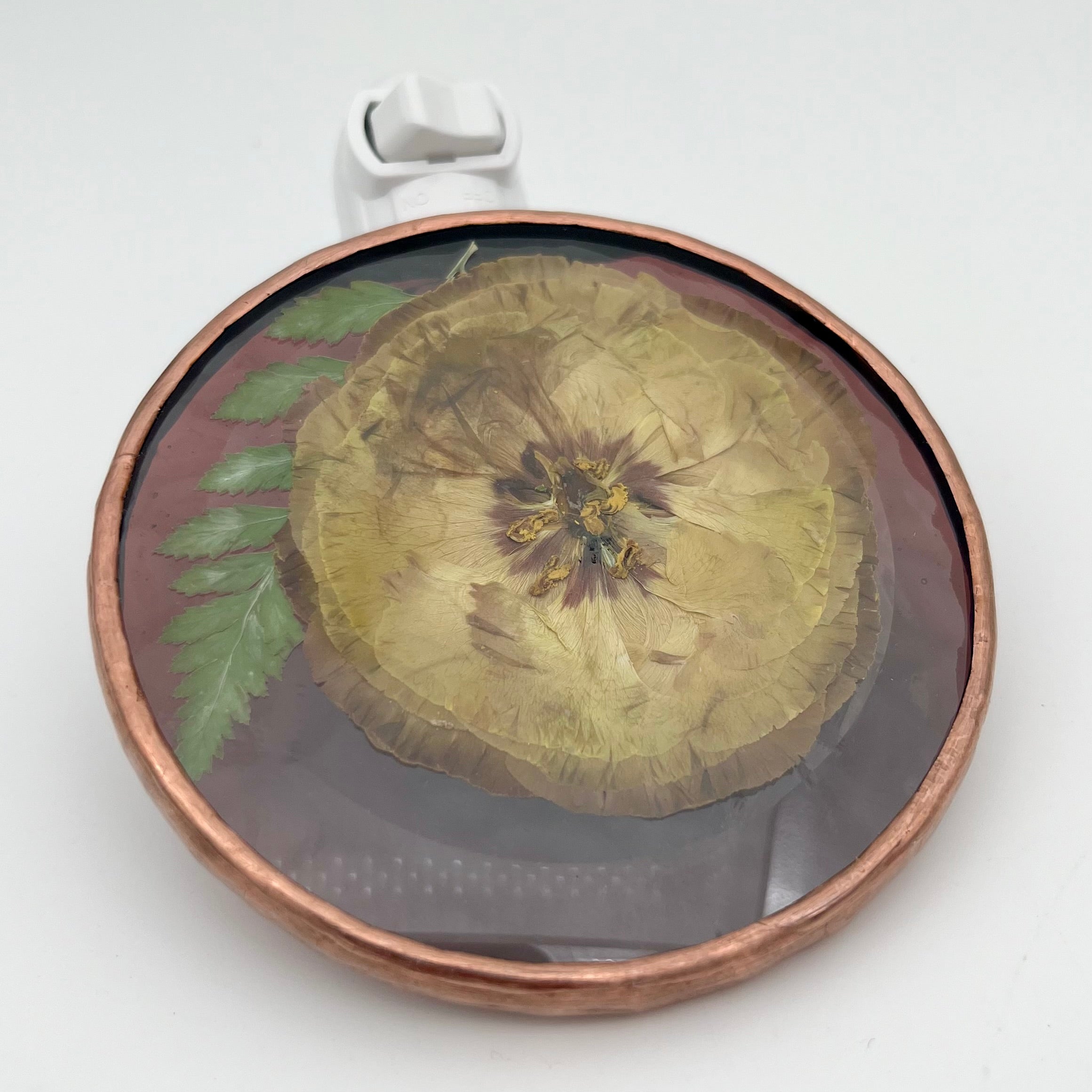 Skyla Lisianthus Stained Glass Night Light