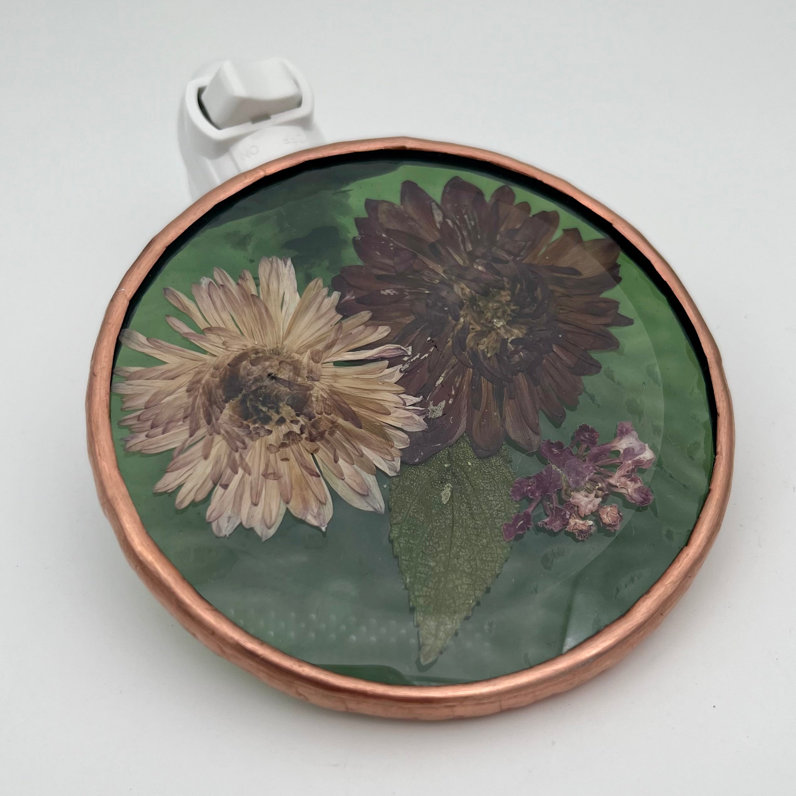 Erin Chrysanthemums Stained Glass Night Light