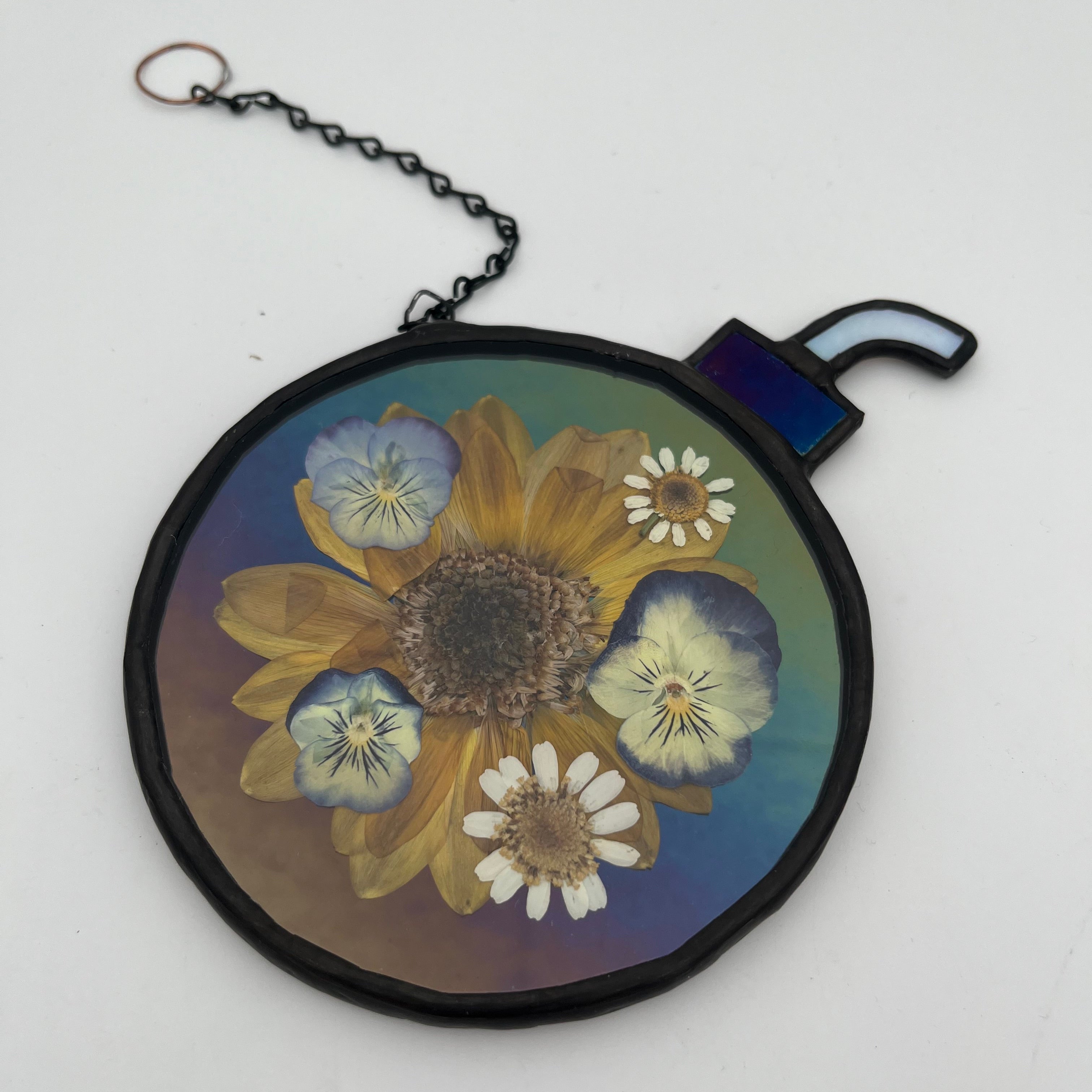 Flower Bomb Stained Glass Sun Catcher