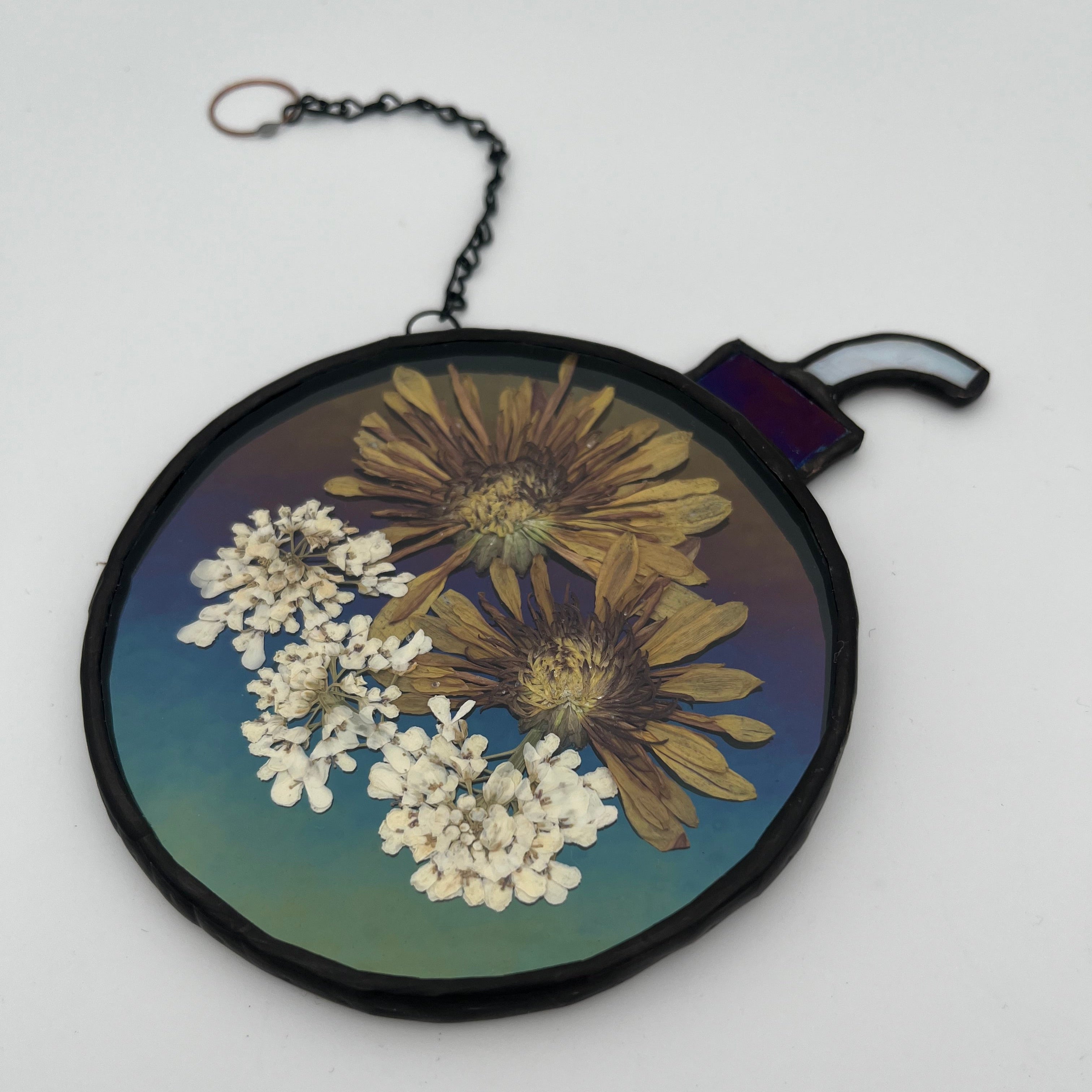 Flower Bomb Stained Glass Sun Catcher