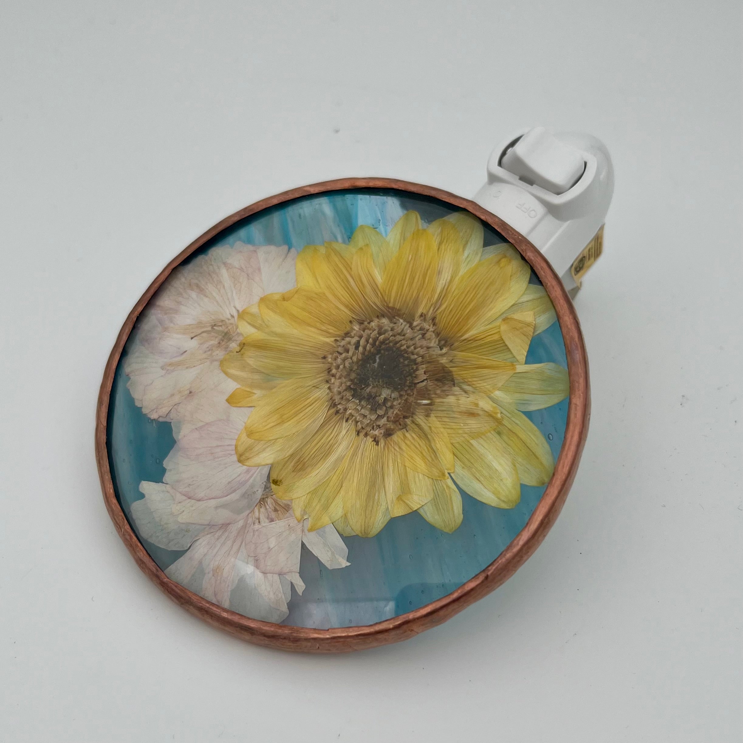 Cindy Sunflower Stained Glass Night Light