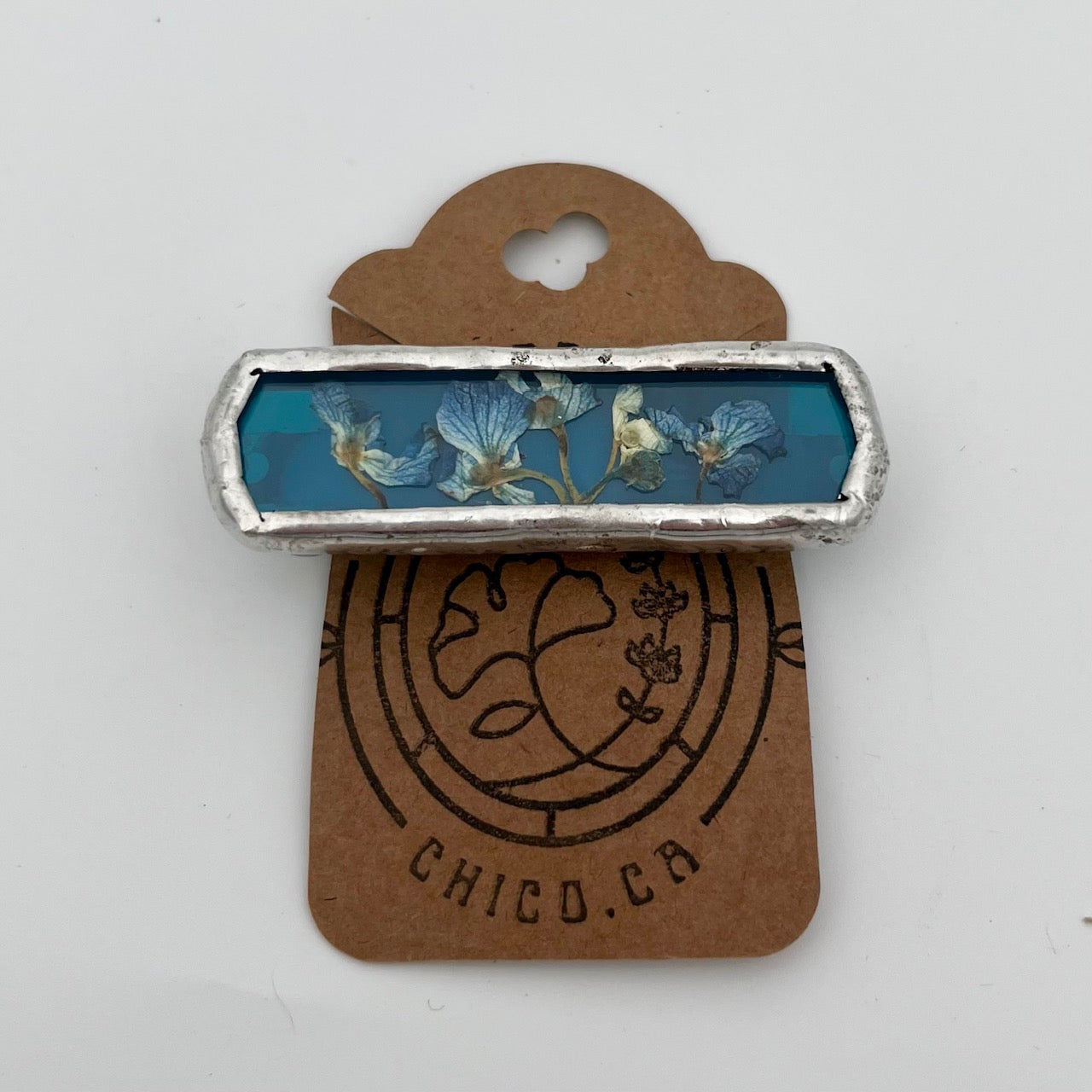 Gillian Turquoise Blue Hydrangea Hair Clip