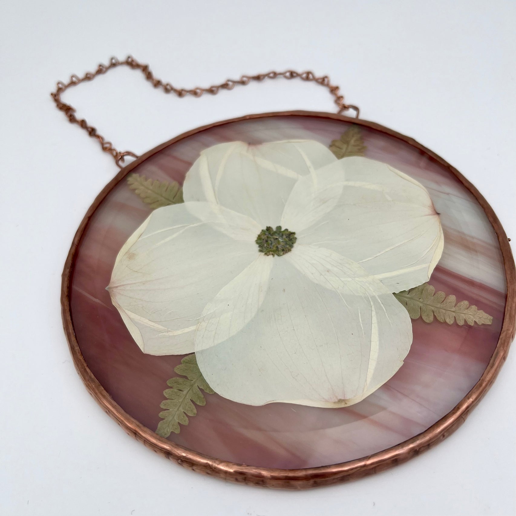 Demelza Dogwood Pink Stained Glass Sun Catcher