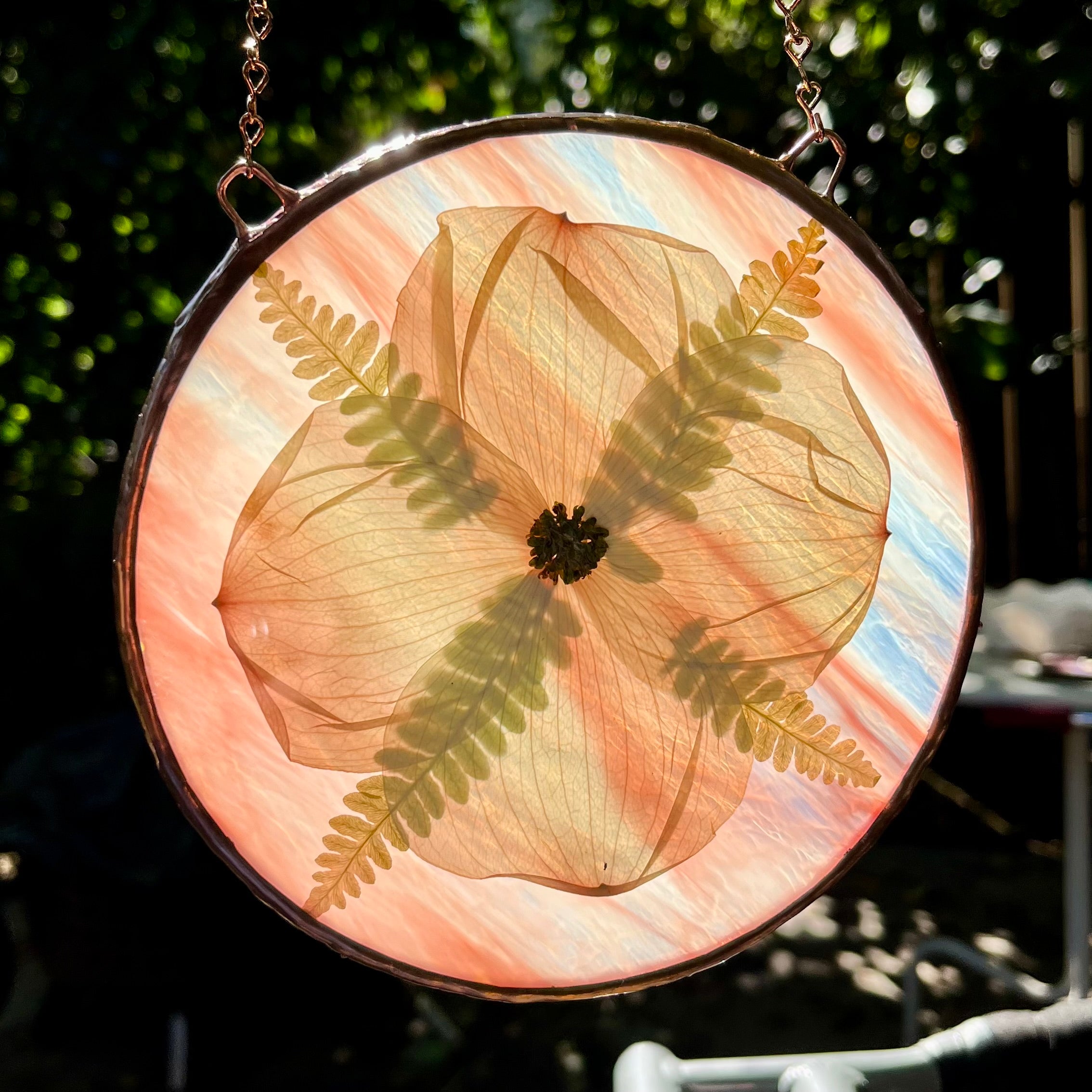 Demelza Dogwood Pink Stained Glass Sun Catcher