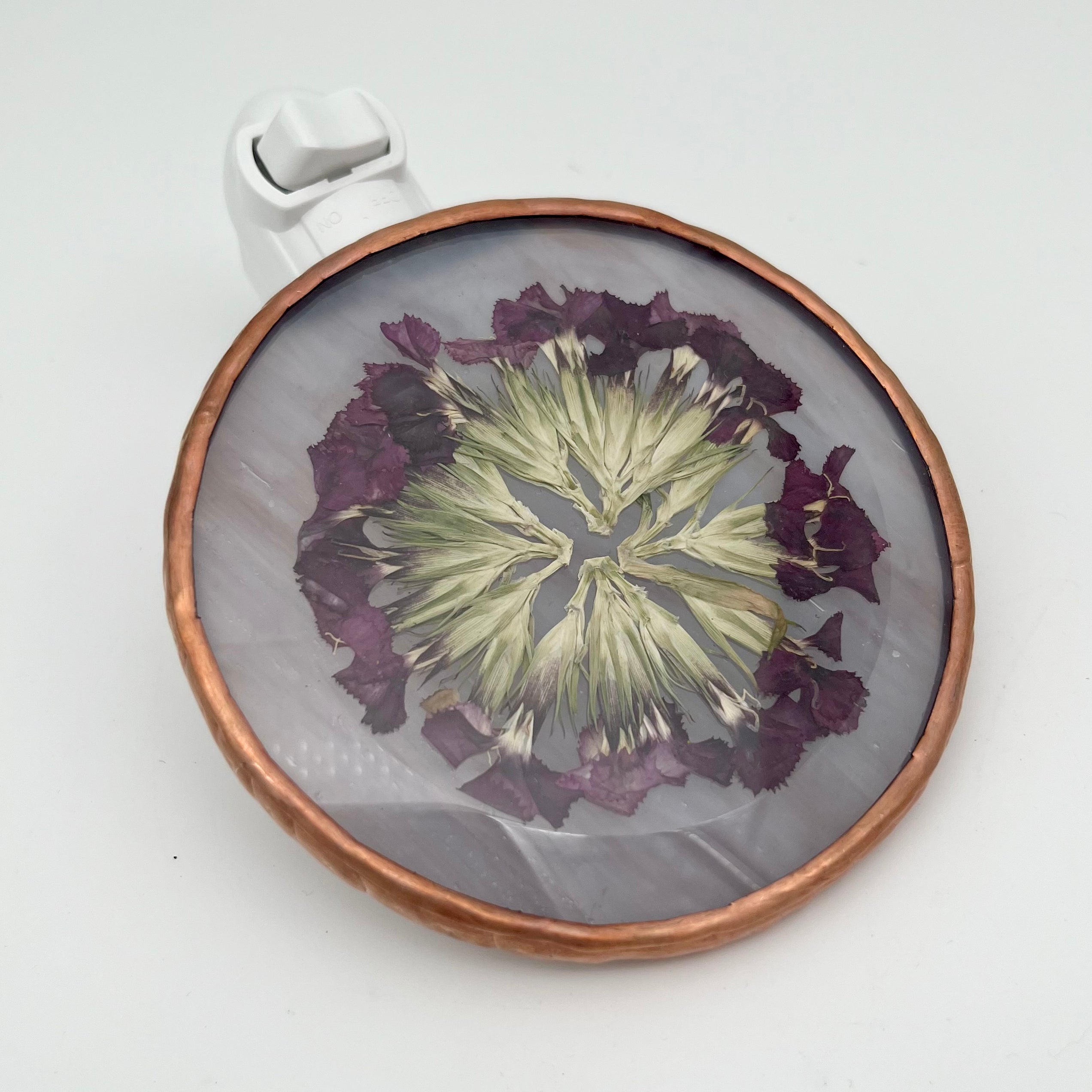 Joanne Light Purple Stained Glass Night Light