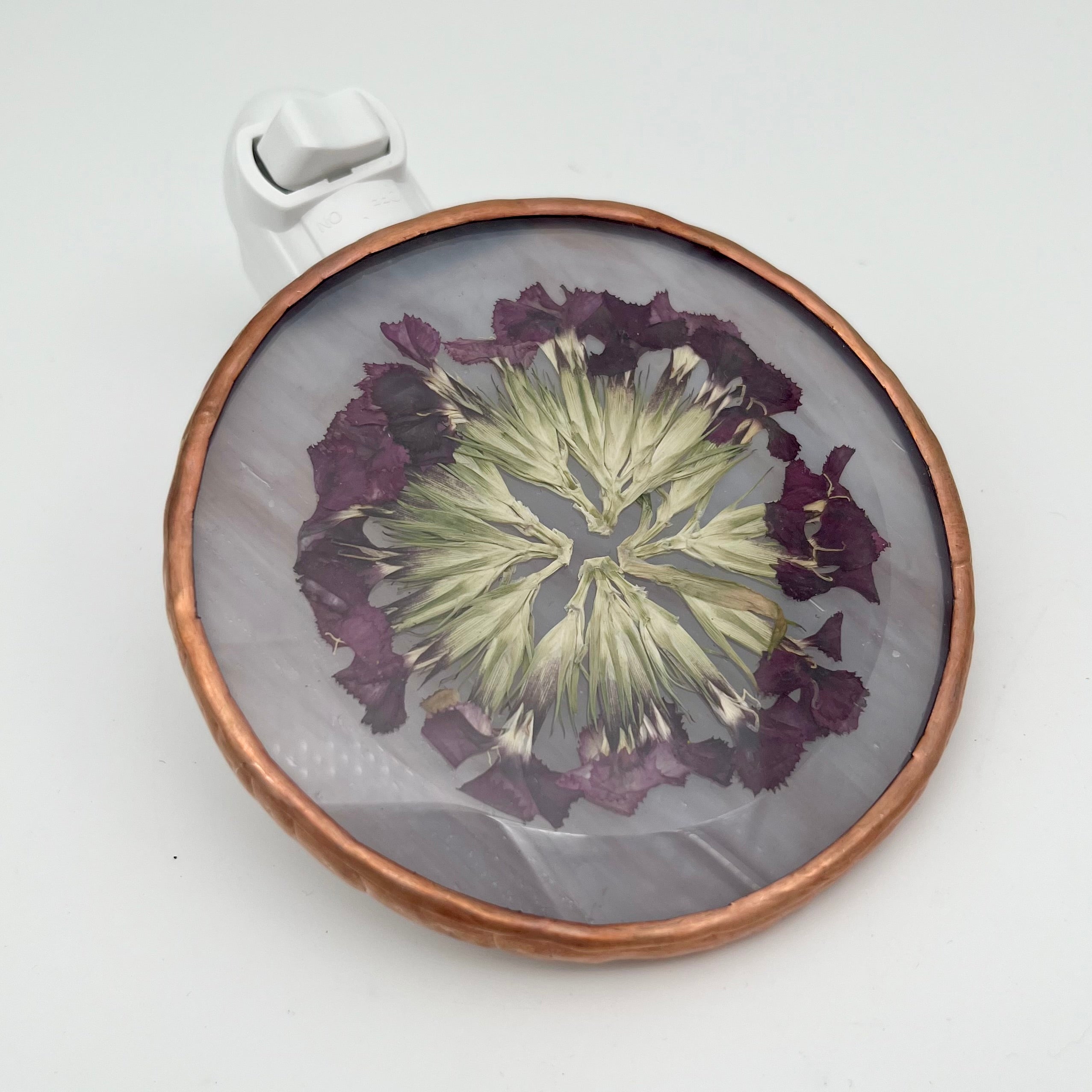 Joanne Light Purple Stained Glass Night Light