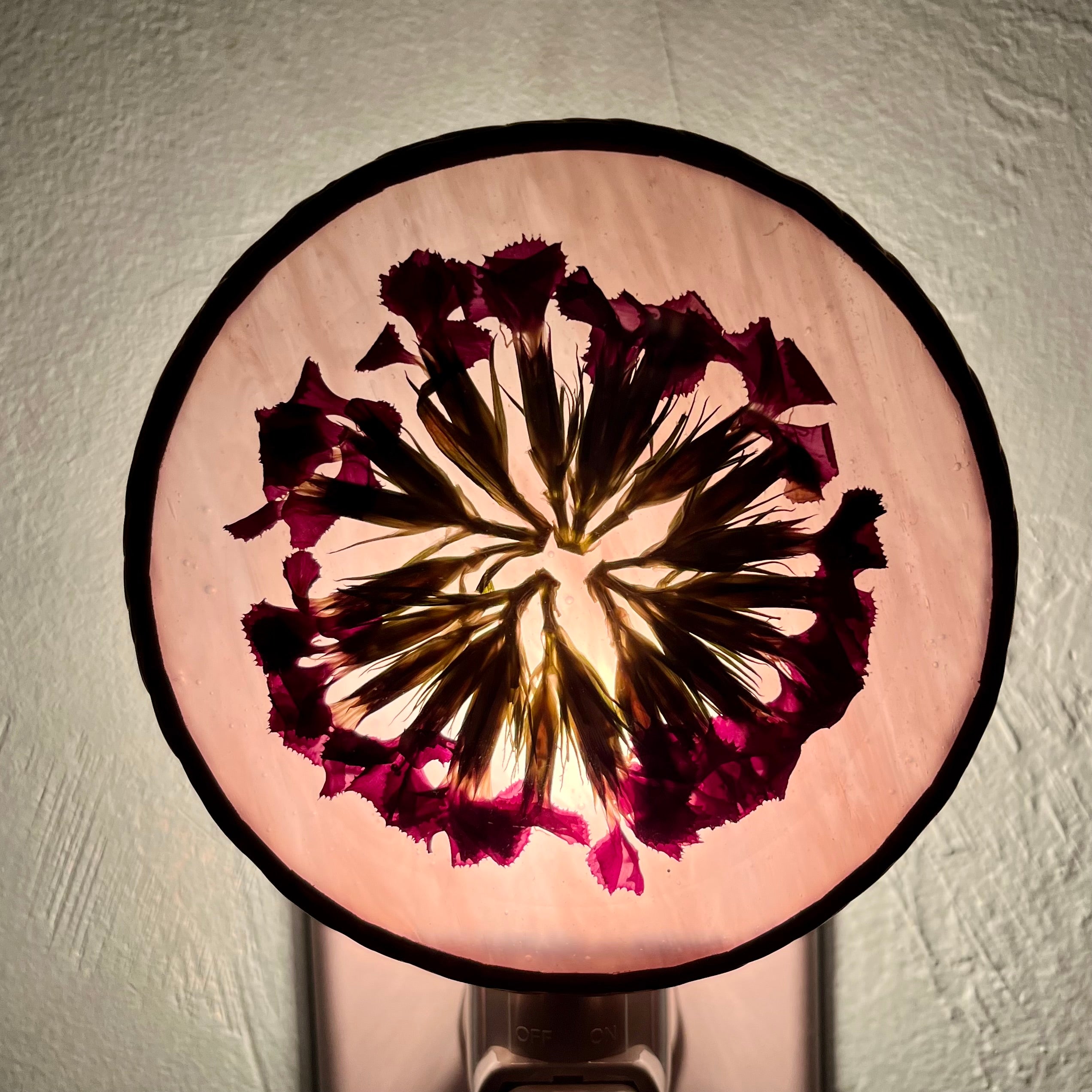 Joanne Light Purple Stained Glass Night Light