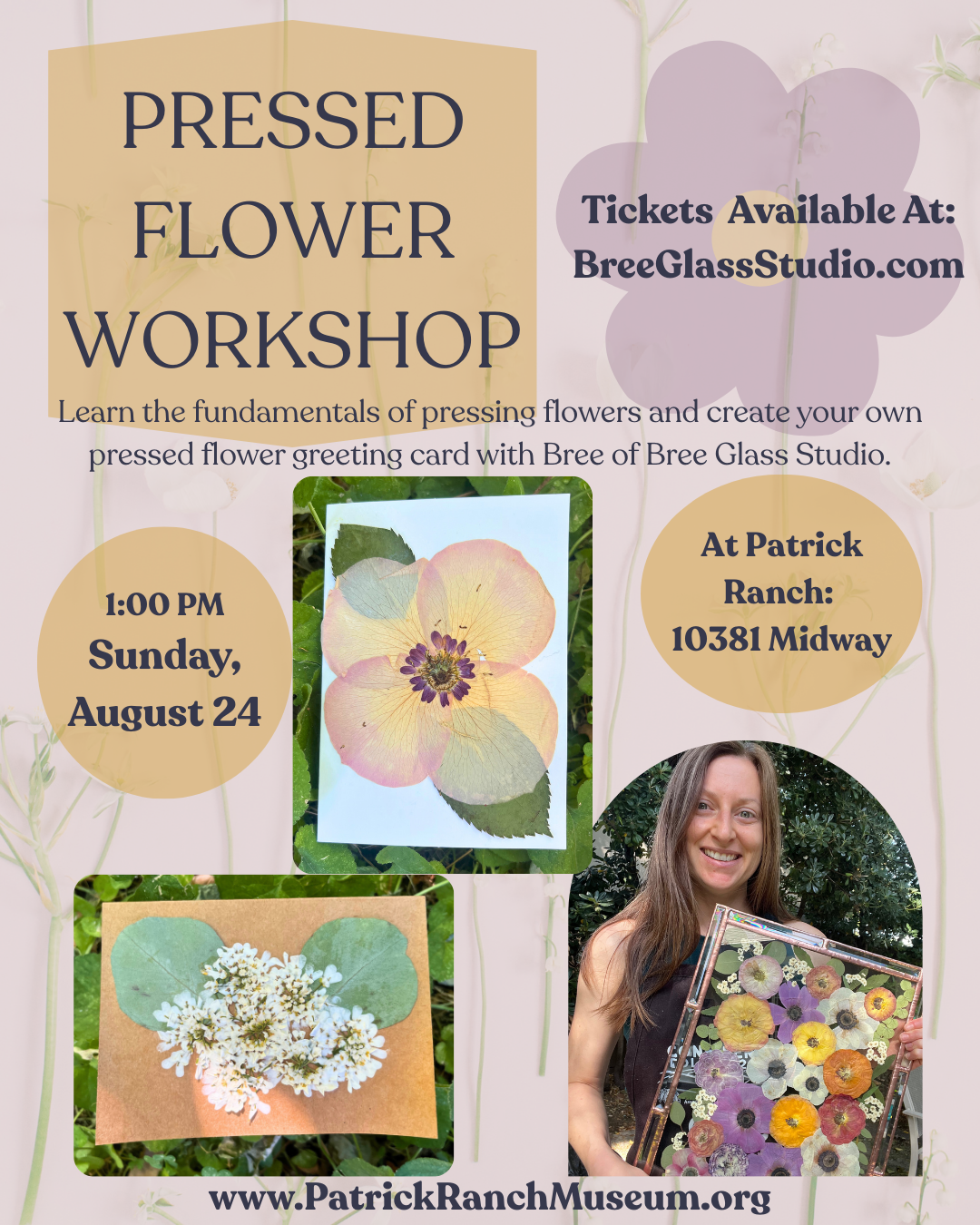 August 24 Pressed Flower Workshop